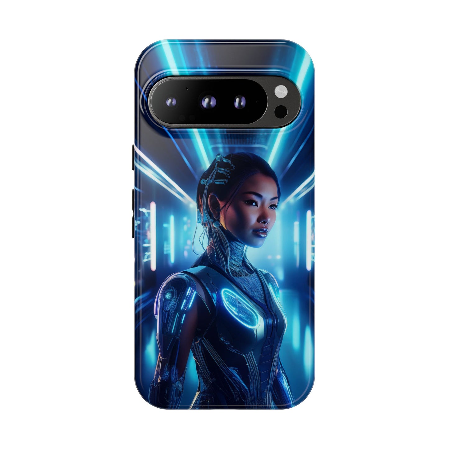 Futuristic Human Android Hybrid Cell Phone Case 004