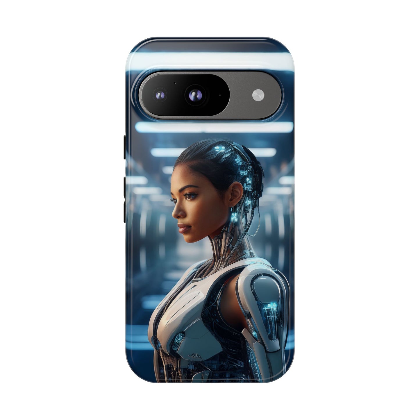 Futuristic Human Android Hybrid Cell Phone Case 002