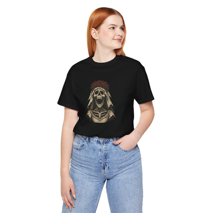 Screaming Skeleton Bride Halloween Shirt – Gothic Undead Bride Graphic Tee for Spooky Season Horror Fans