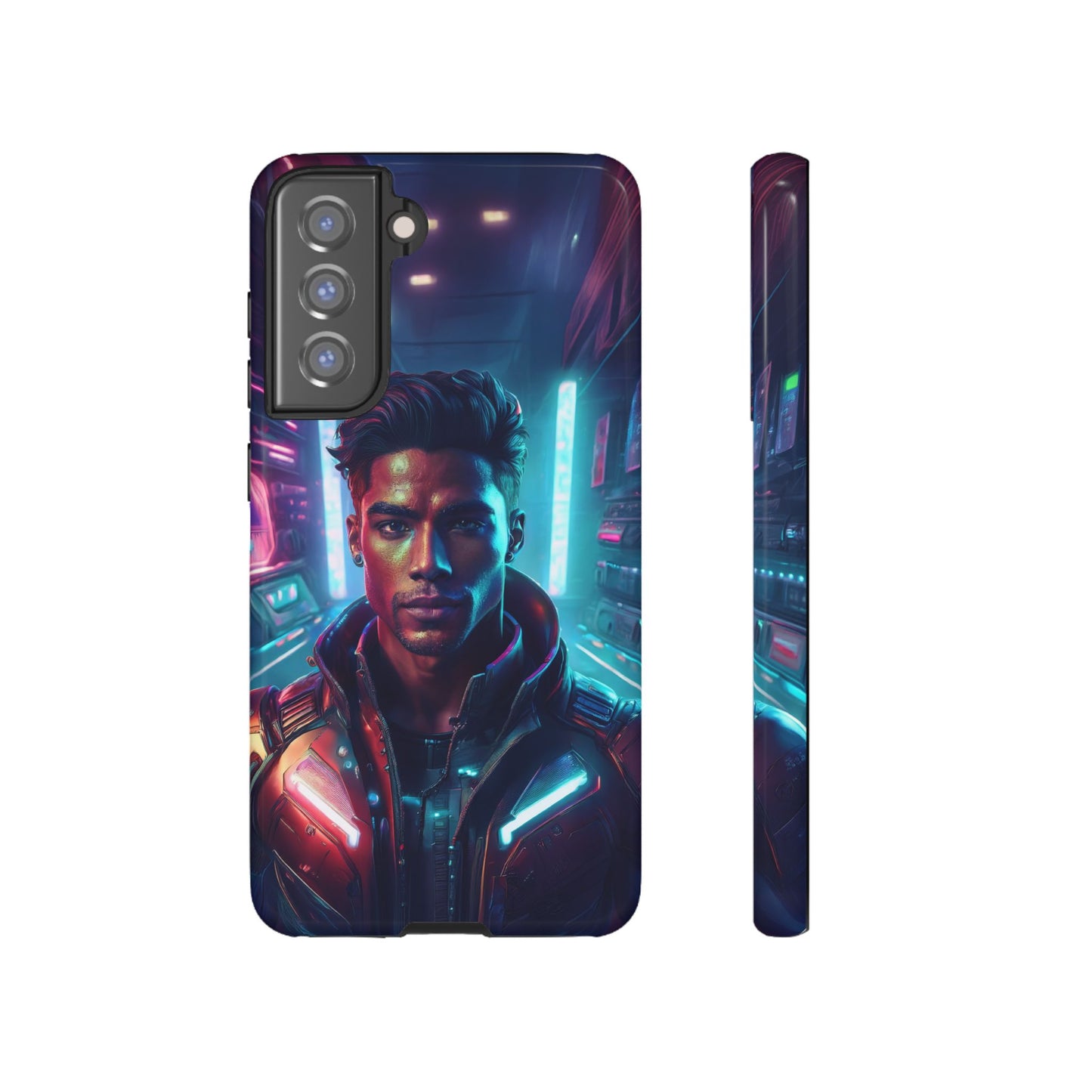 Futuristic Cyberpunk Male Cell Phone Case 007