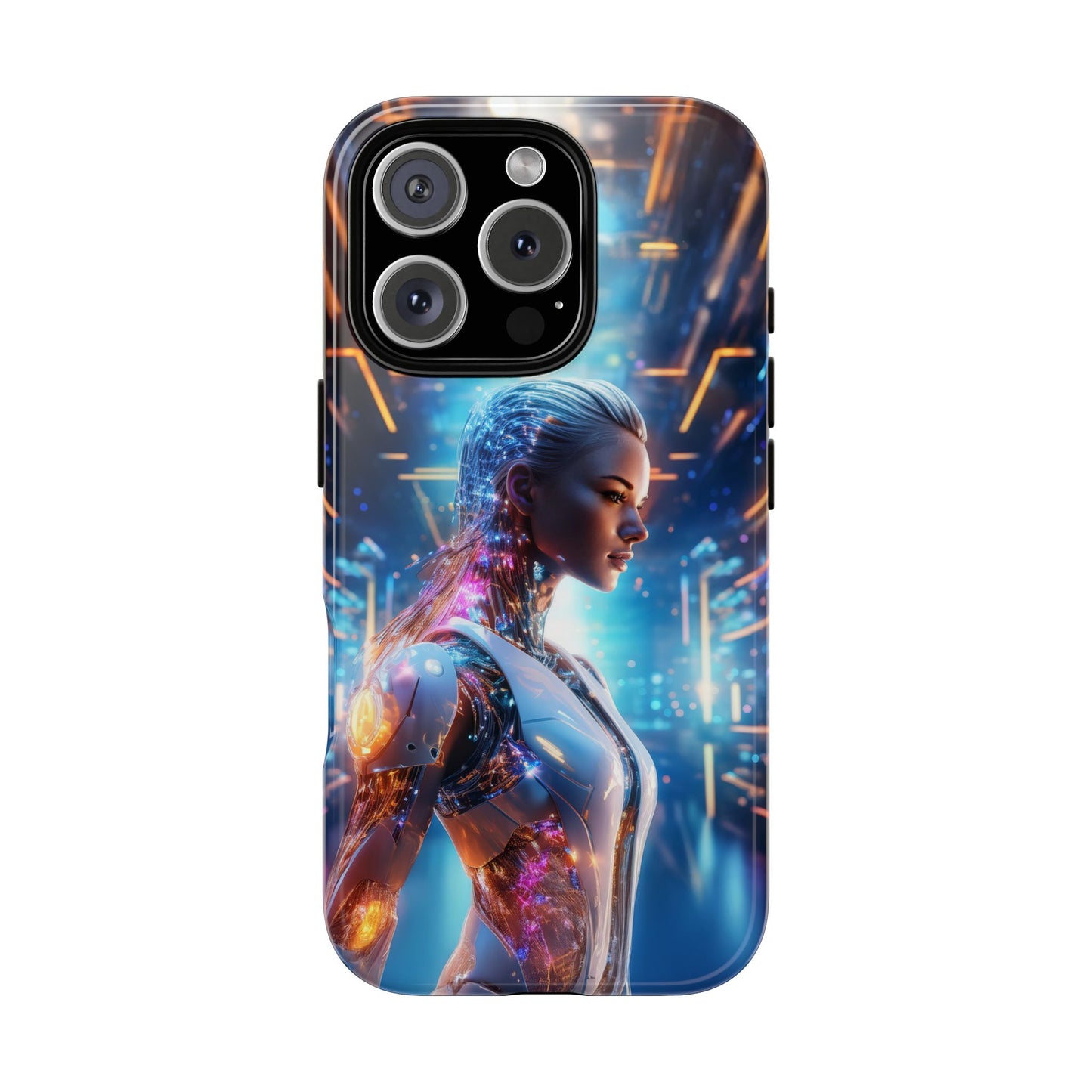 Futuristic Human Android Hybrid Cell Phone Case 008