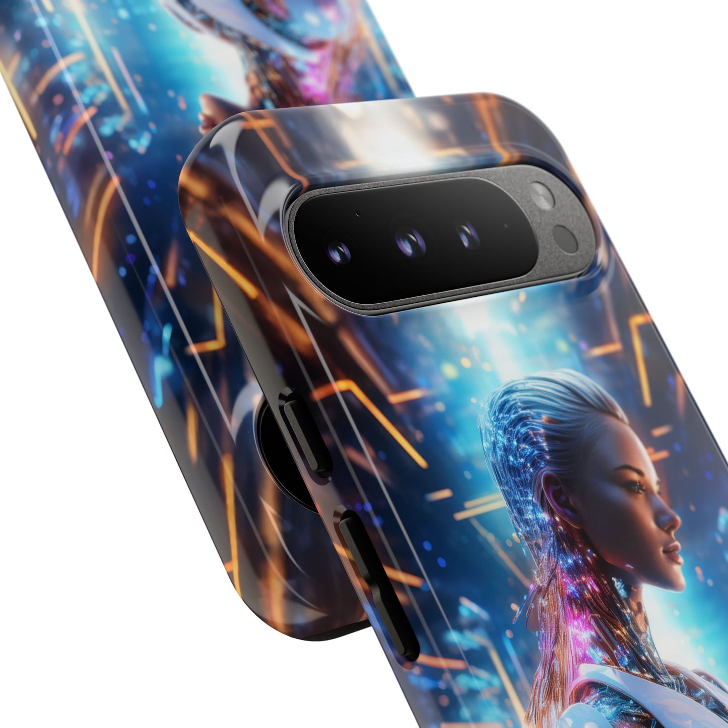 Futuristic Human Android Hybrid Cell Phone Case 008