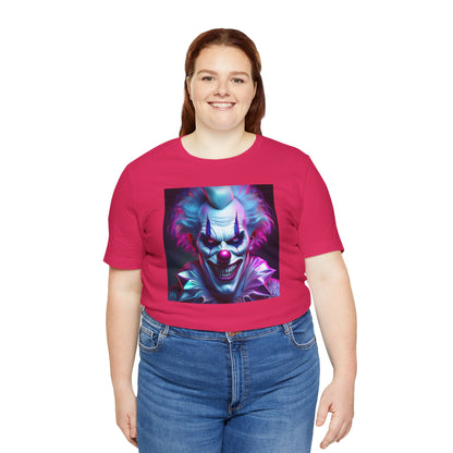 Scary Clown Halloween Shirt – Creepy Evil Clown Face Graphic Tee for Horror Fans. Unisex Jersey Short Sleeve Tee