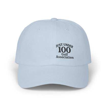 Just Under 100 Golf Classic Dad Hat – Embroidered Funny Golf Hat for Weekend Golfers and Casual Fairway Vibes. Black Letters