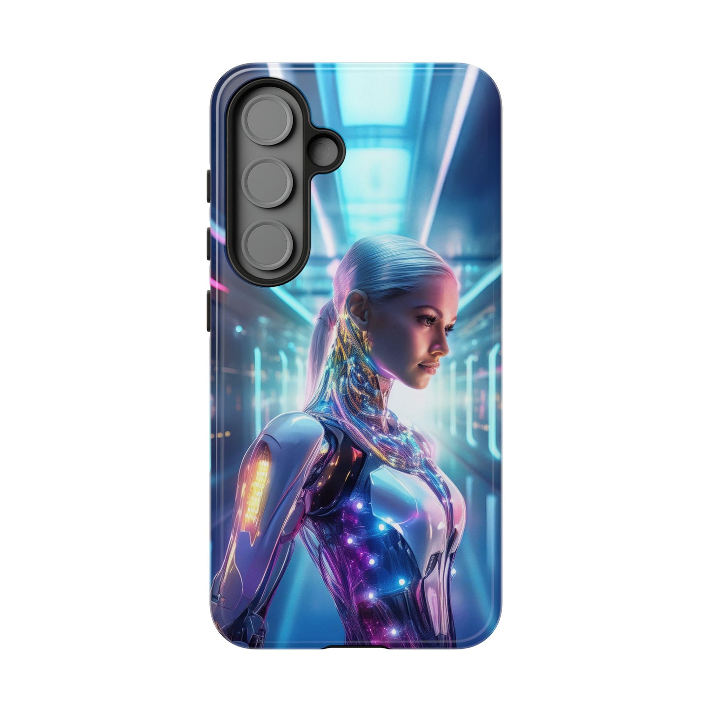 Futuristic Human Android Hybrid Cell Phone Case 015