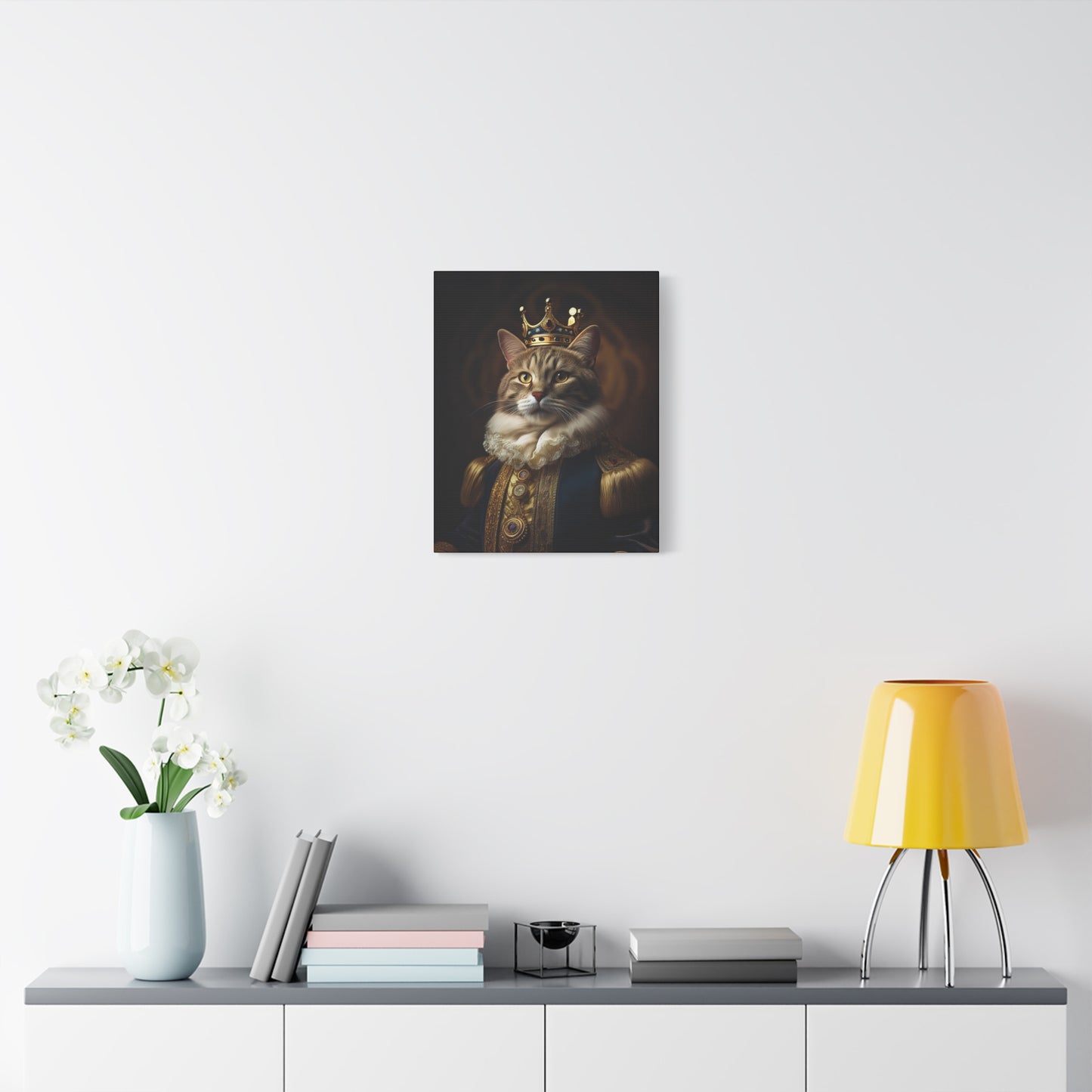 His Royal Meowjesty Canvas Art | Stretched Matte Wall Decor 002