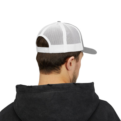 Yo Bro Trucker Hat – Embroidered Blue & White Hat for Laid-Back Vibes