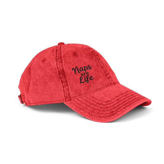 Naps Are Life Vintage Hat – Embroidered Funny Sleep Hat for Lazy Legends