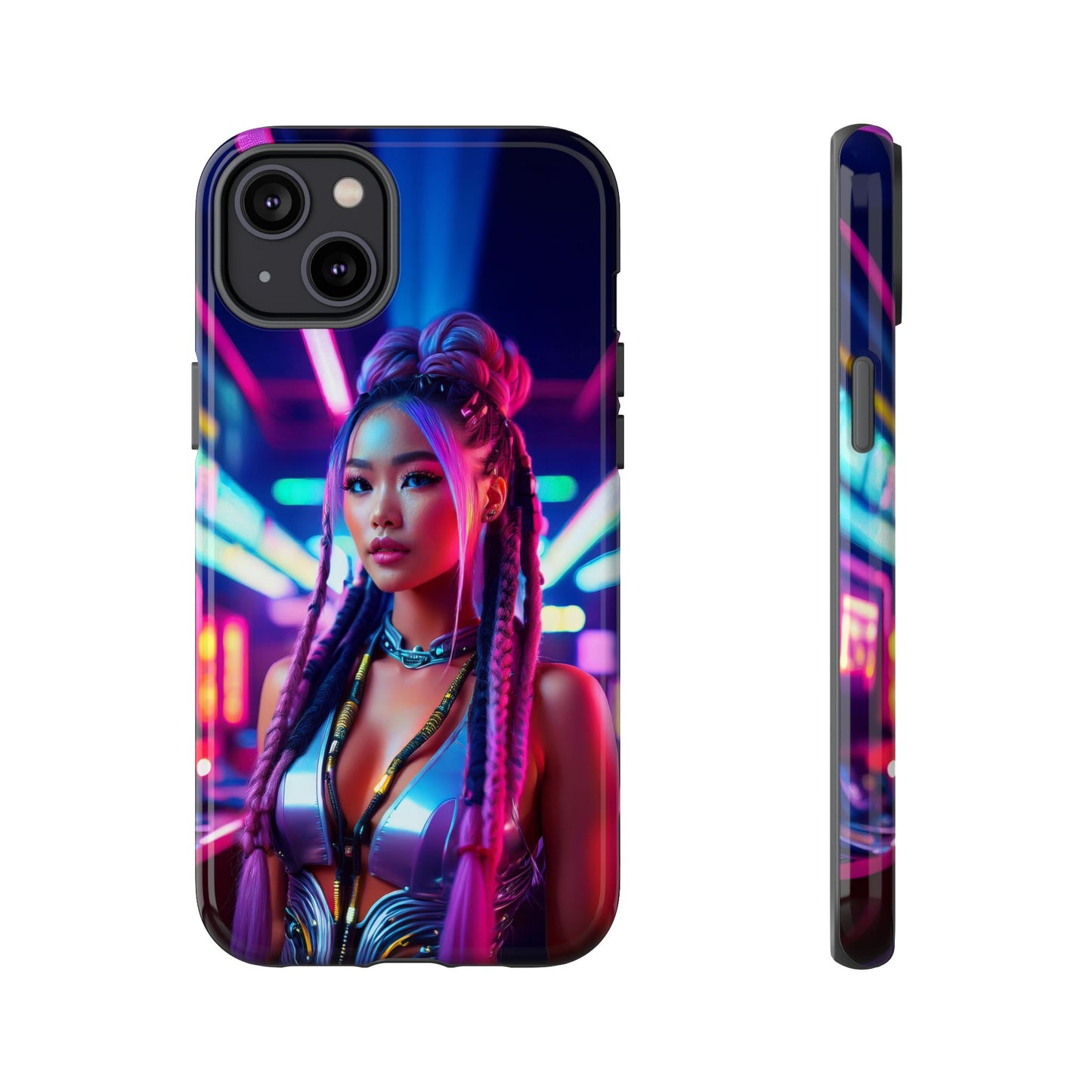 Futuristic Cyberpunk Female Cell Phone Case 008