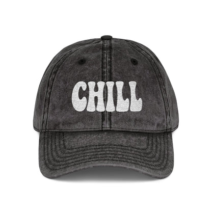 Chill Vintage Hat – Embroidered Relaxed Script Hat for Easygoing Vibes and Everyday Cool
