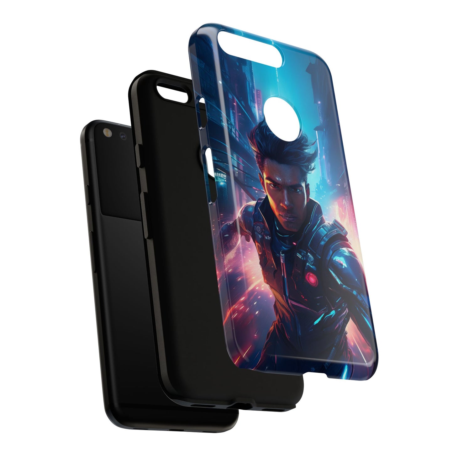 Futuristic Cyberpunk Male Cell Phone Case 017