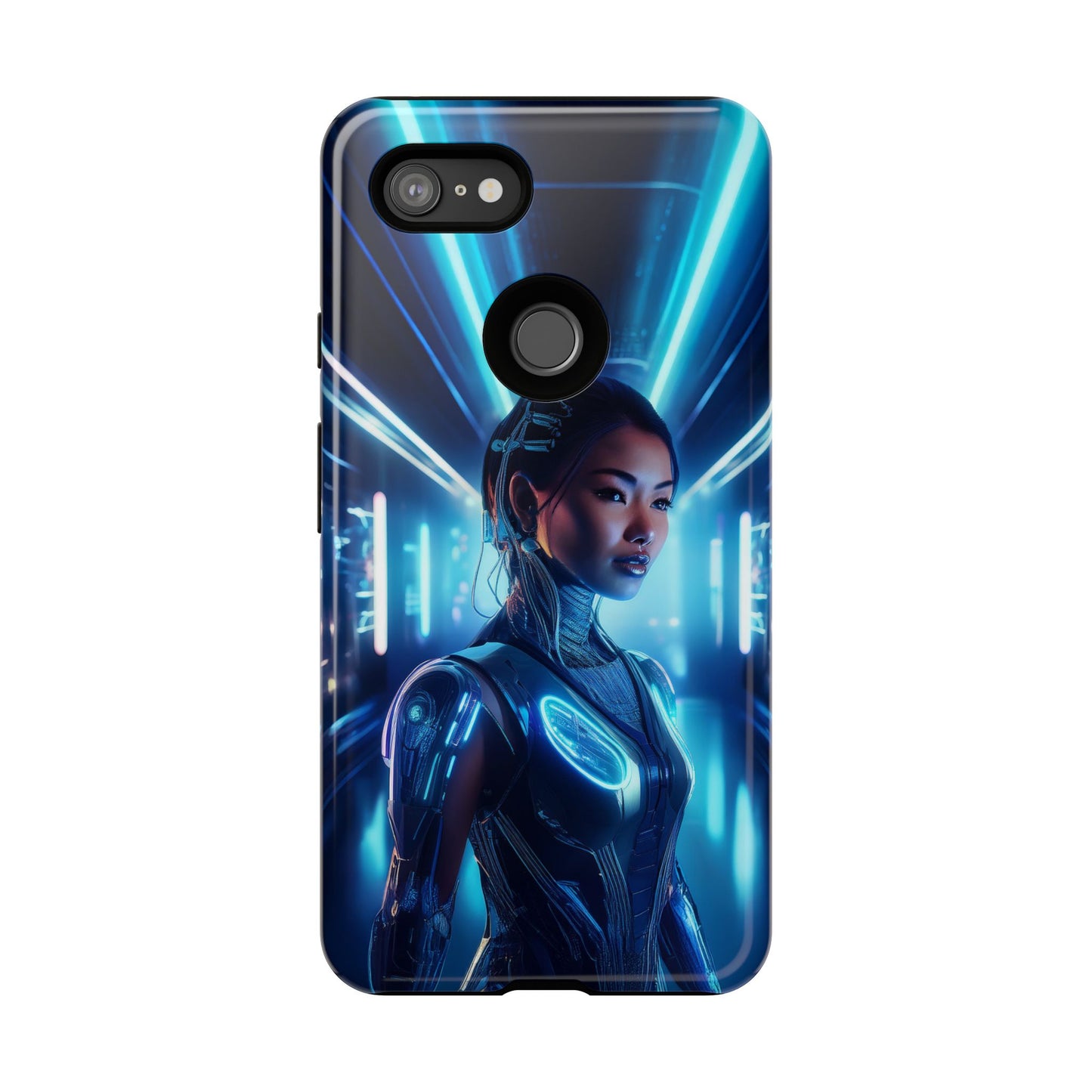 Futuristic Human Android Hybrid Cell Phone Case 004