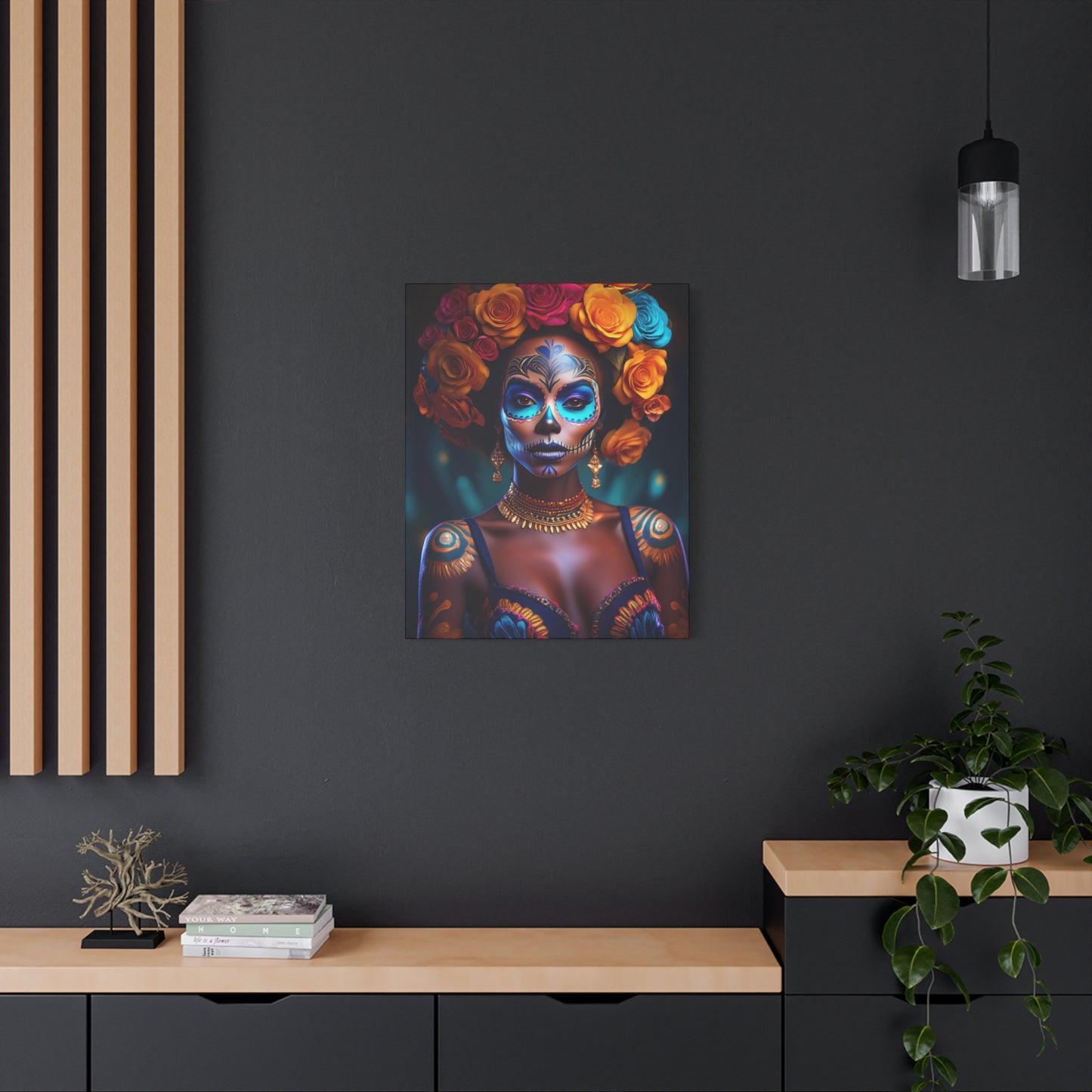 Dia de los Muertos Canvas Art | Day of the Dead - Stretched Matte Wall Decor 002