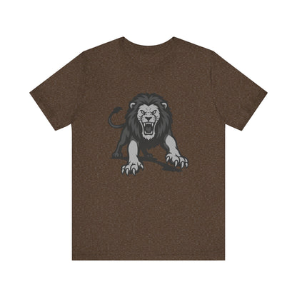 Roaring Lion Graphic Tee Dark Theme – Fierce Predator Design for Bold Style