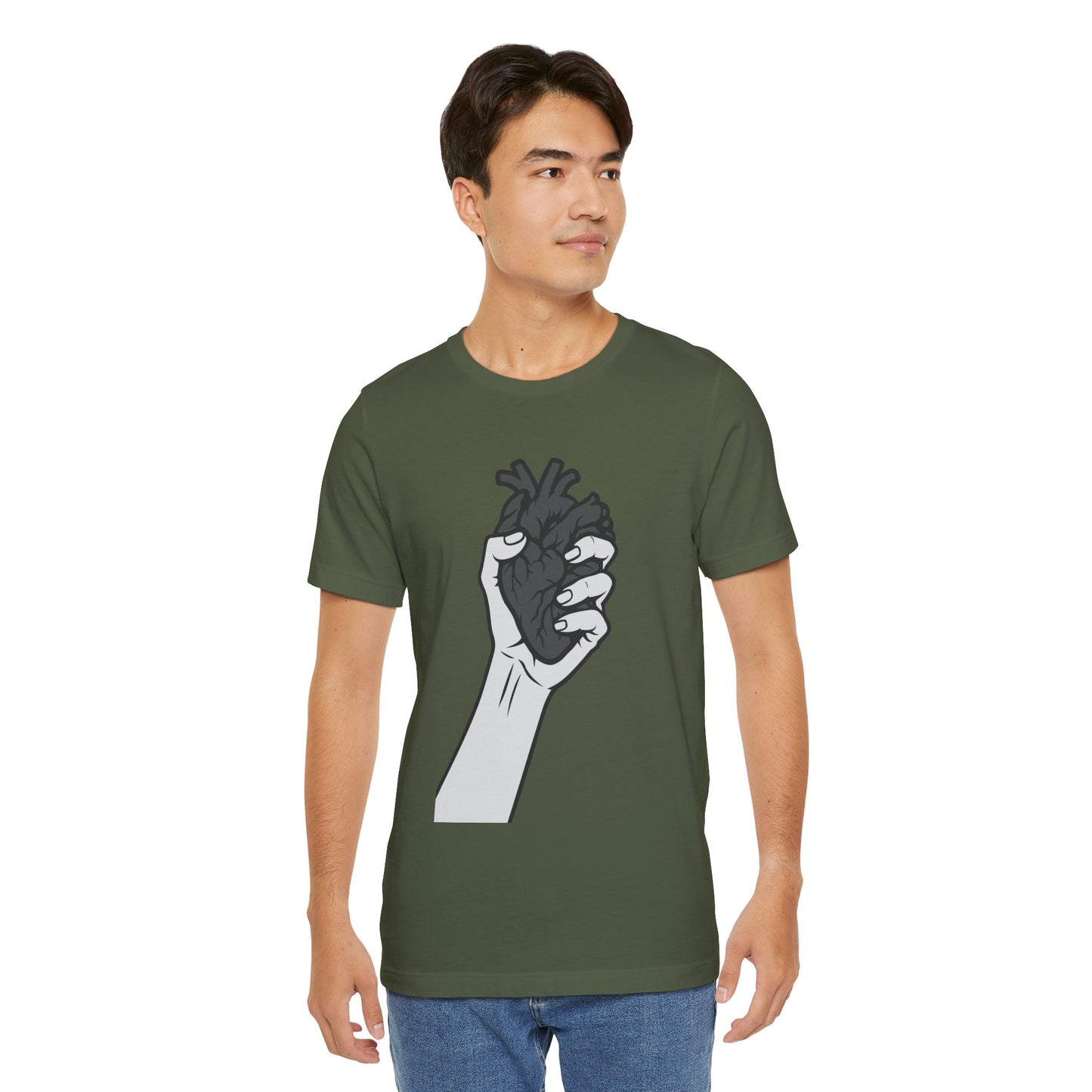 Broken Heart Graphic Tee Dark Theme – Emotional Vector Design for the Heartbroken and Strong
