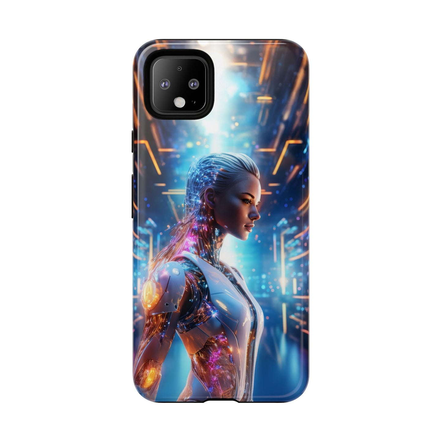 Futuristic Human Android Hybrid Cell Phone Case 008