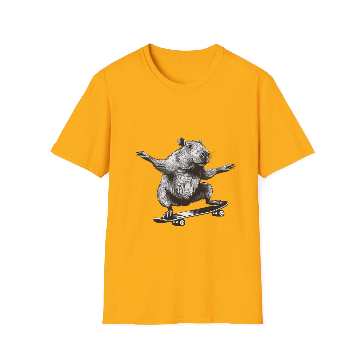 Capybara Shreddin. Unisex Softstyle T-Shirt