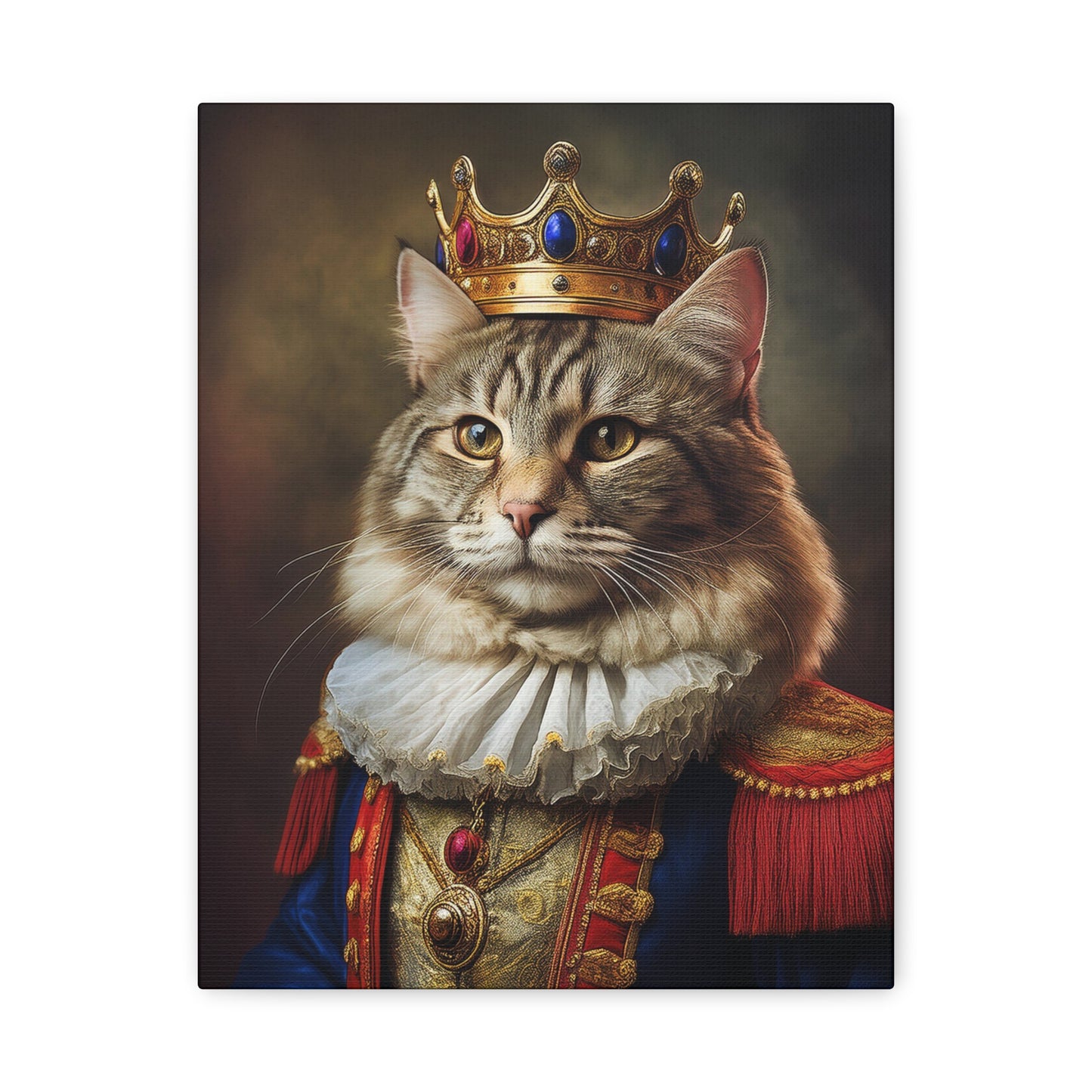 His Royal Meowjesty Canvas Art | Stretched Matte Wall Decor 003