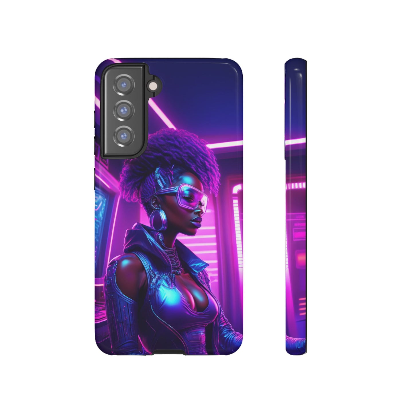 Futuristic Cyberpunk Female Cell Phone Case 004