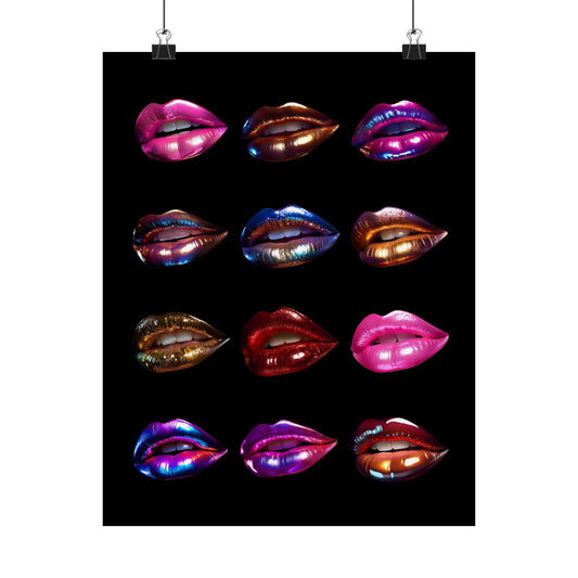 Glamorous Lips Art Matte Vertical Poster