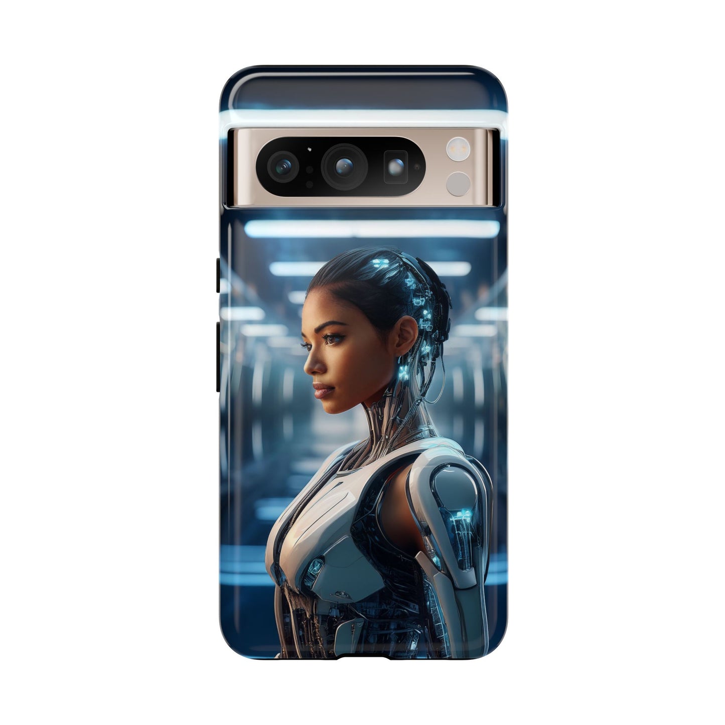 Futuristic Human Android Hybrid Cell Phone Case 002