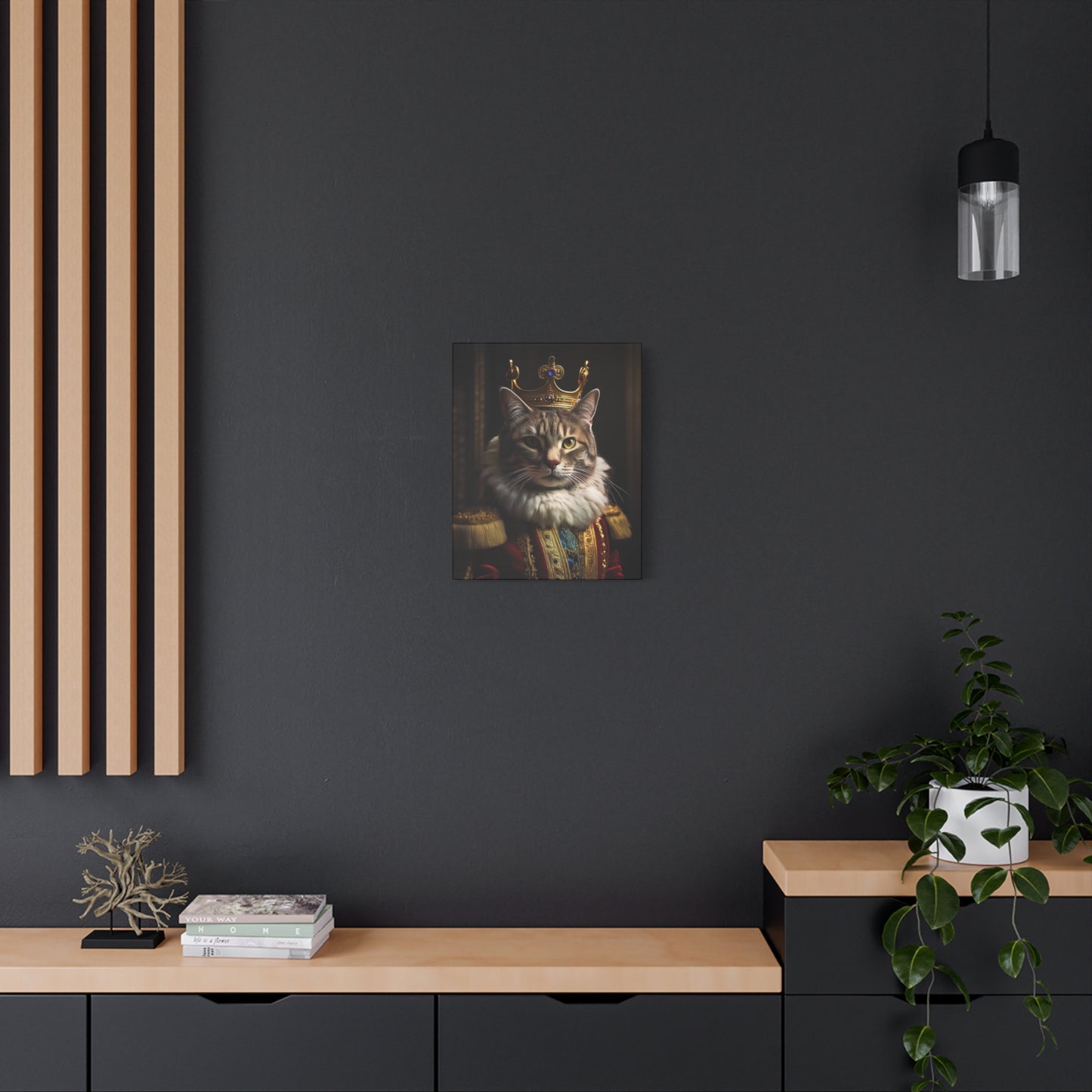 His Royal Meowjesty Canvas Art | Stretched Matte Wall Decor 001