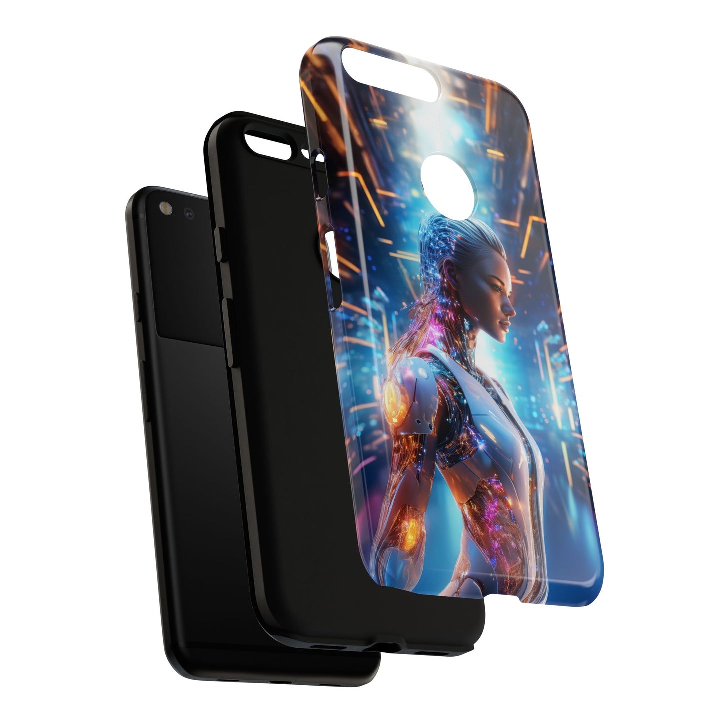 Futuristic Human Android Hybrid Cell Phone Case 008