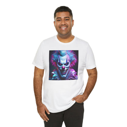 Scary Clown Halloween Shirt – Creepy Evil Clown Face Graphic Tee for Horror Fans. Unisex Jersey Short Sleeve Tee