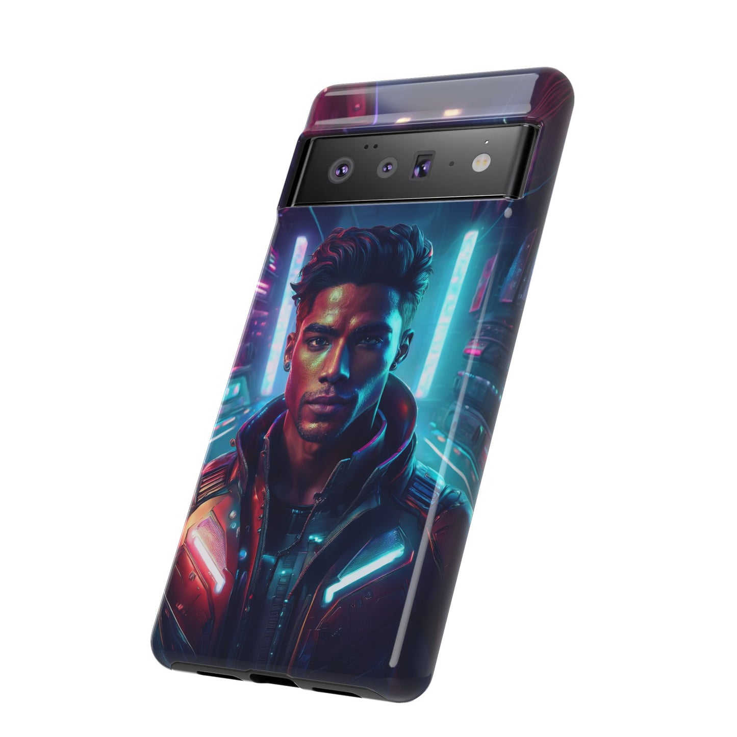 Futuristic Cyberpunk Male Cell Phone Case 007