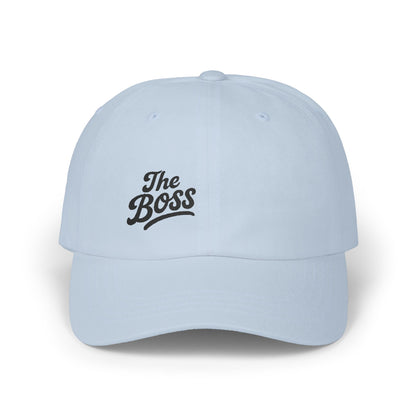 The Boss Classic Dad Hat – Embroidered Funny Statement Hat for Confident Leaders and Power Players. Black Letters