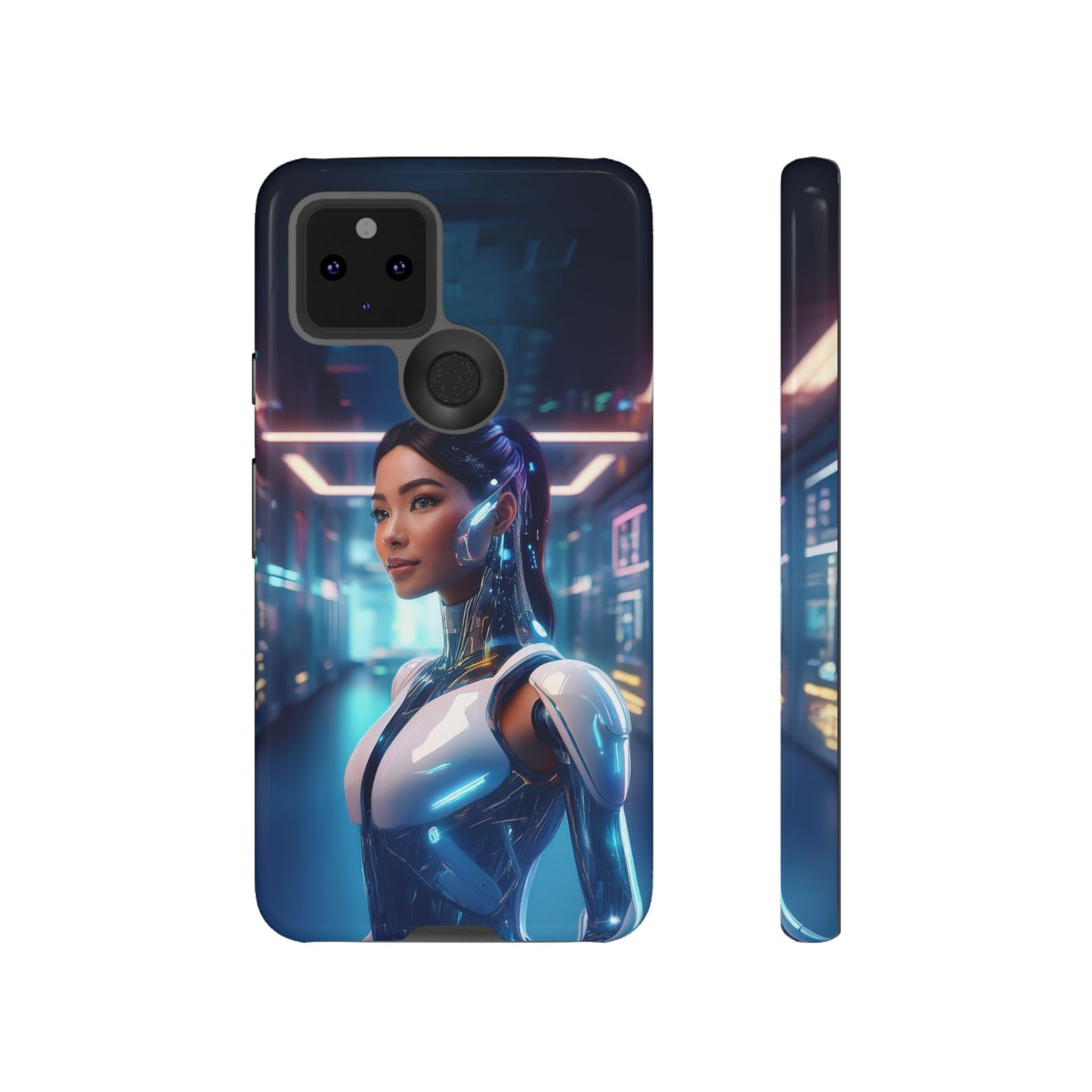 Futuristic Human Android Hybrid Cell Phone Case 005