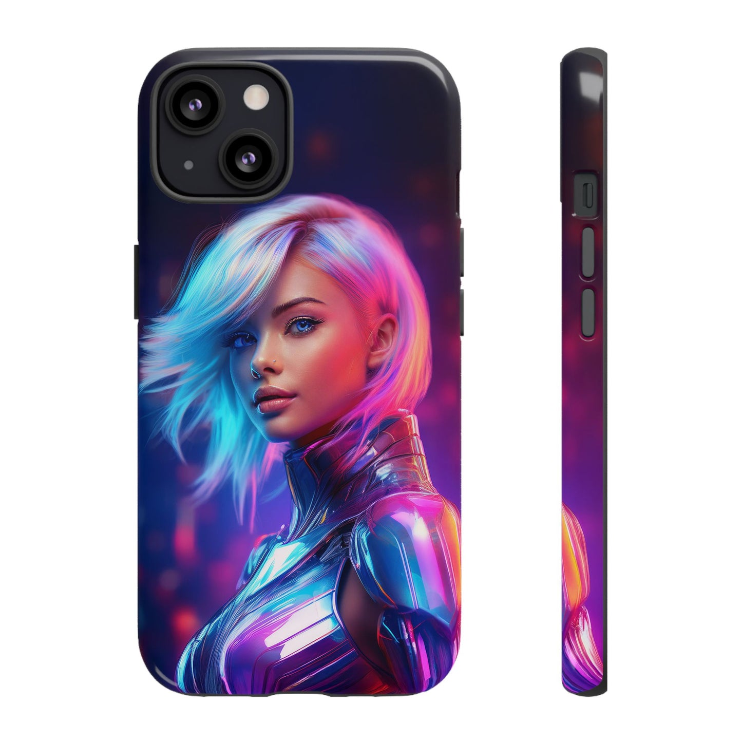 Futuristic Cyberpunk Female Cell Phone Case 028