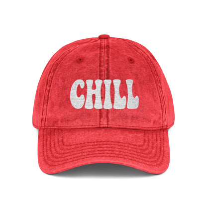 Chill Vintage Hat – Embroidered Relaxed Script Hat for Easygoing Vibes and Everyday Cool
