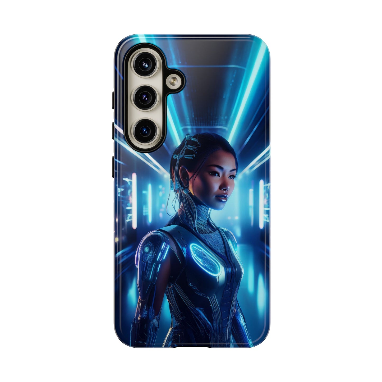 Futuristic Human Android Hybrid Cell Phone Case 004