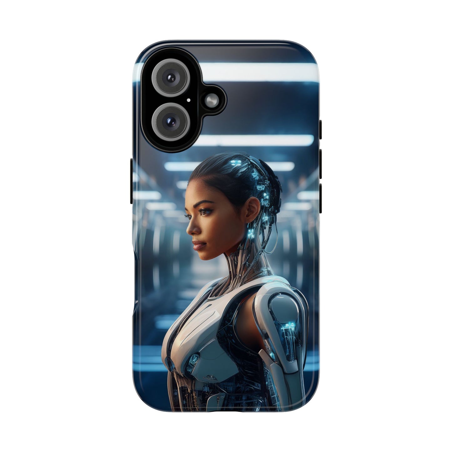 Futuristic Human Android Hybrid Cell Phone Case 002