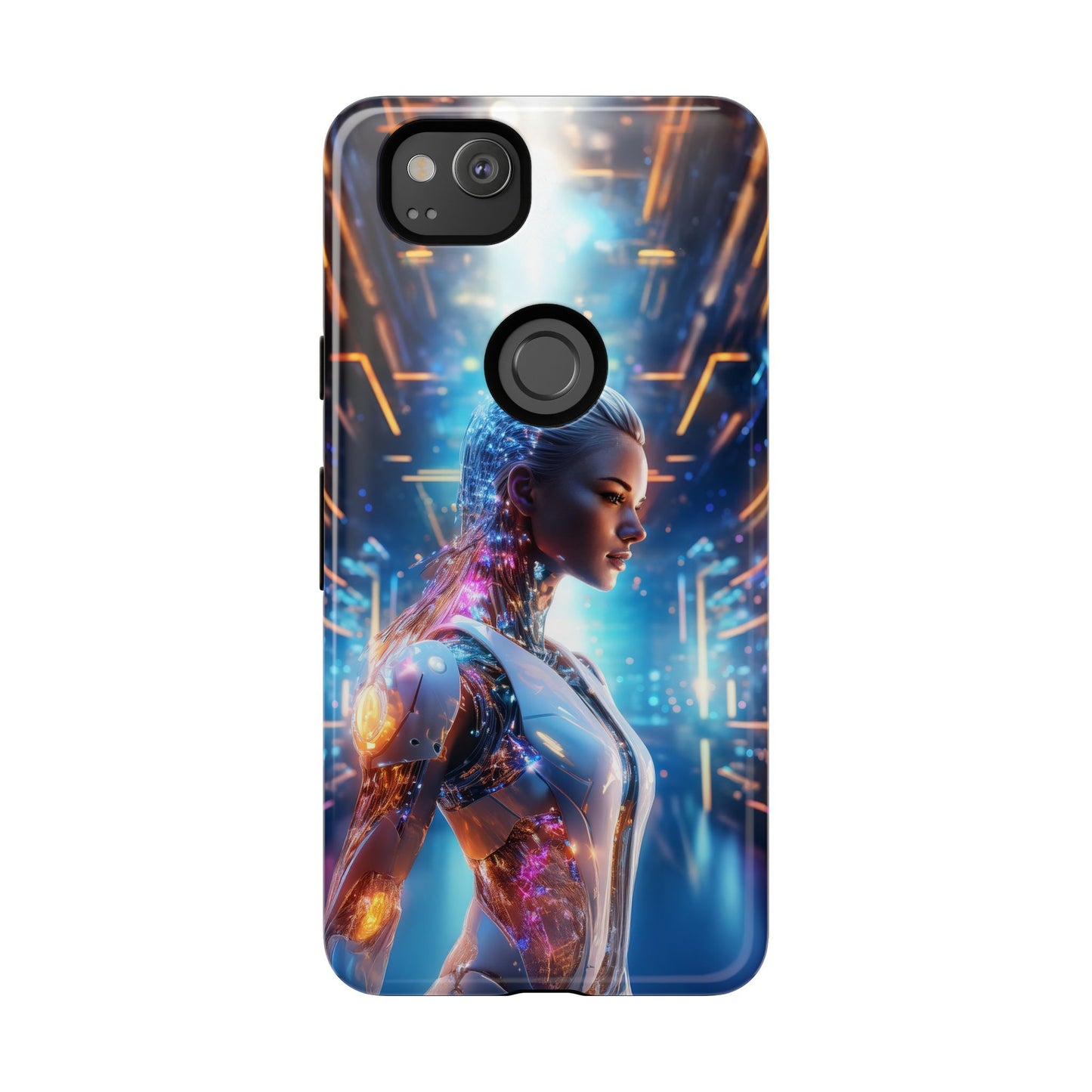 Futuristic Human Android Hybrid Cell Phone Case 008