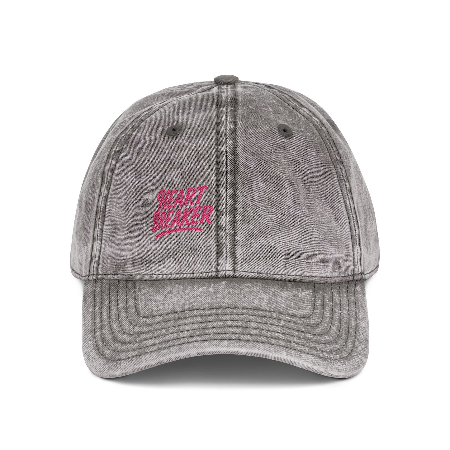 Heartbreaker Vintage Hat – Bold Baseball Hat with Retro Script and Broken Heart Design for Confident Rule-Breakers