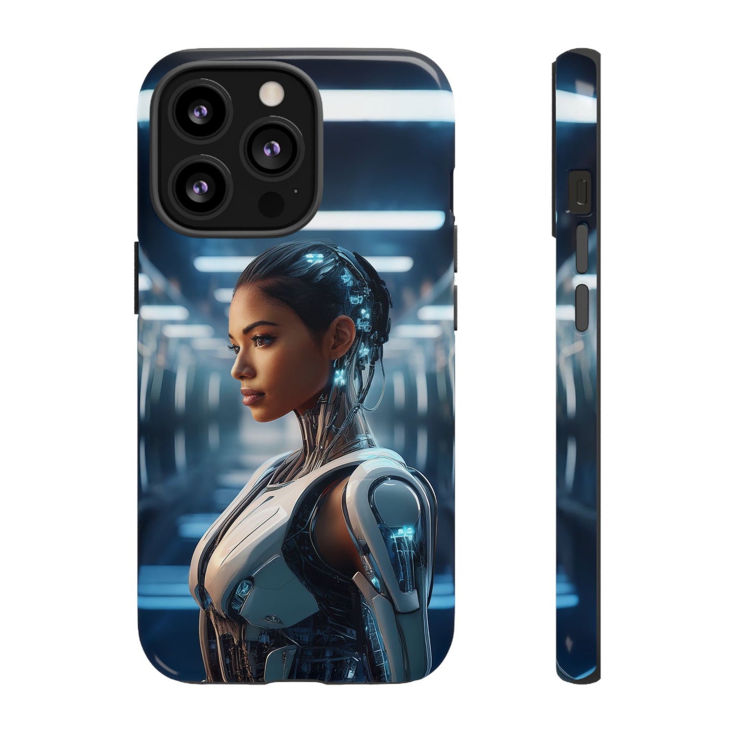 Futuristic Human Android Hybrid Cell Phone Case 002