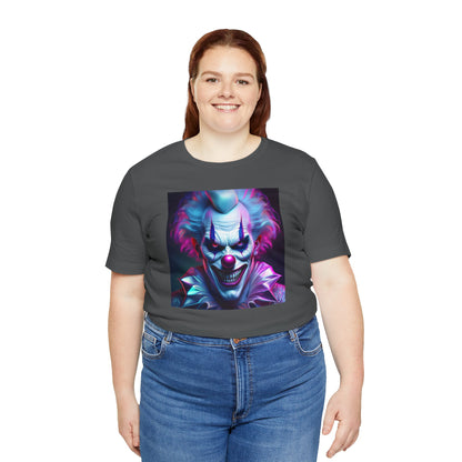Scary Clown Halloween Shirt – Creepy Evil Clown Face Graphic Tee for Horror Fans. Unisex Jersey Short Sleeve Tee