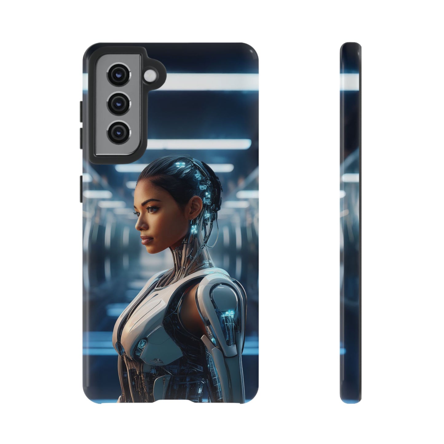 Futuristic Human Android Hybrid Cell Phone Case 002