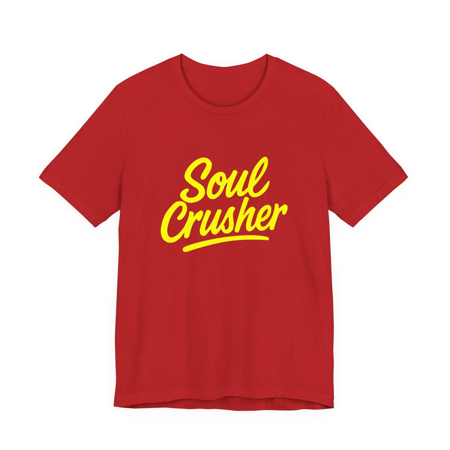 Colorful Design Soul Crusher Shirt – Loud Neon Yellow Statement Tee for Women Who Wreck Without Regret. Unisex Jersey Short Sleeve Tee
