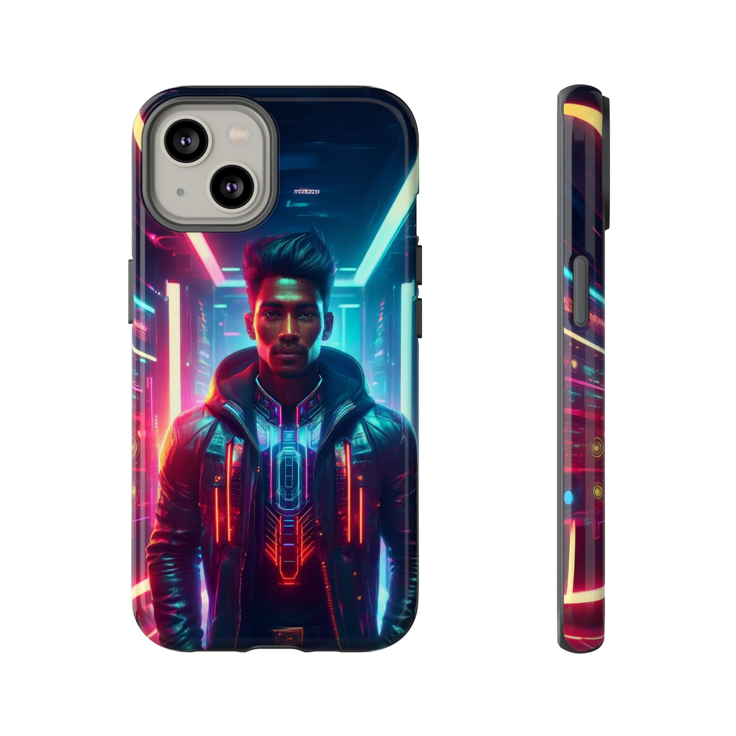 Futuristic Cyberpunk Male Cell Phone Case 001