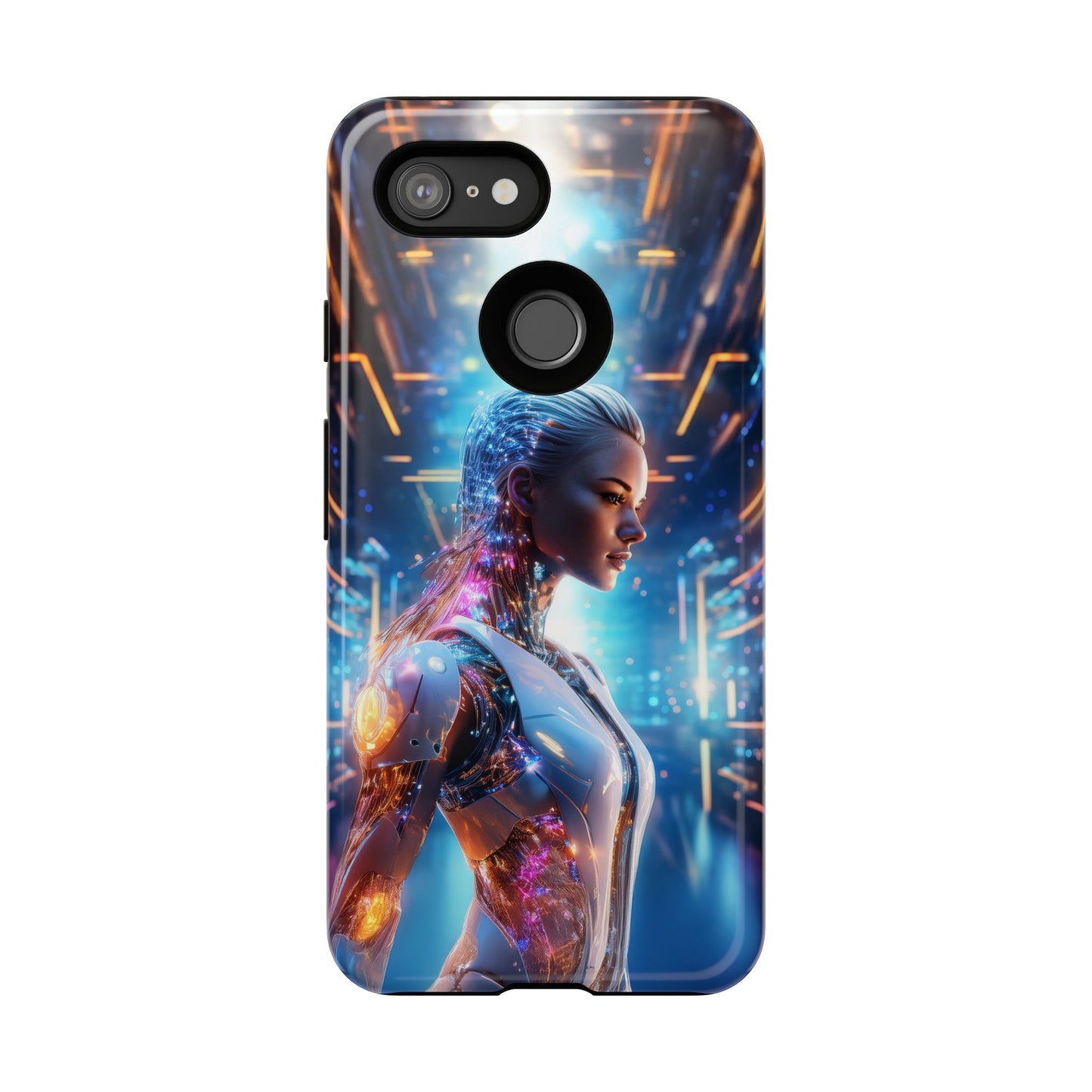 Futuristic Human Android Hybrid Cell Phone Case 008