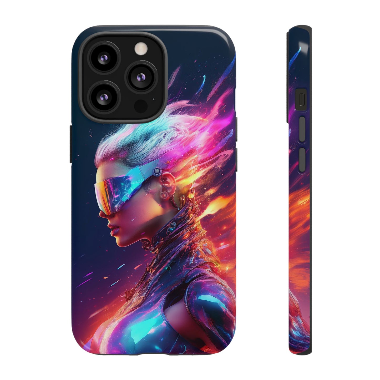 Futuristic Cyberpunk Female Cell Phone Case 025