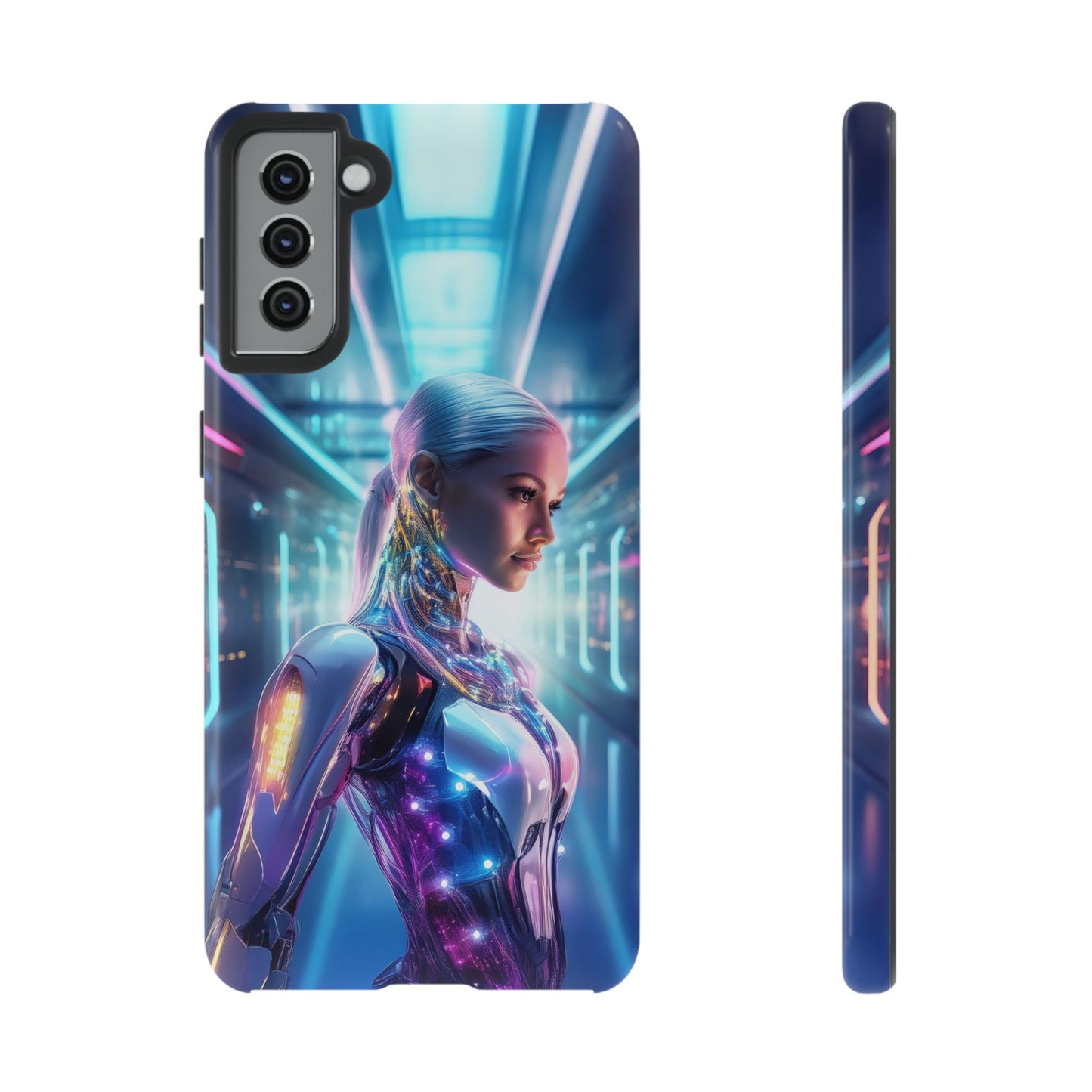 Futuristic Human Android Hybrid Cell Phone Case 015