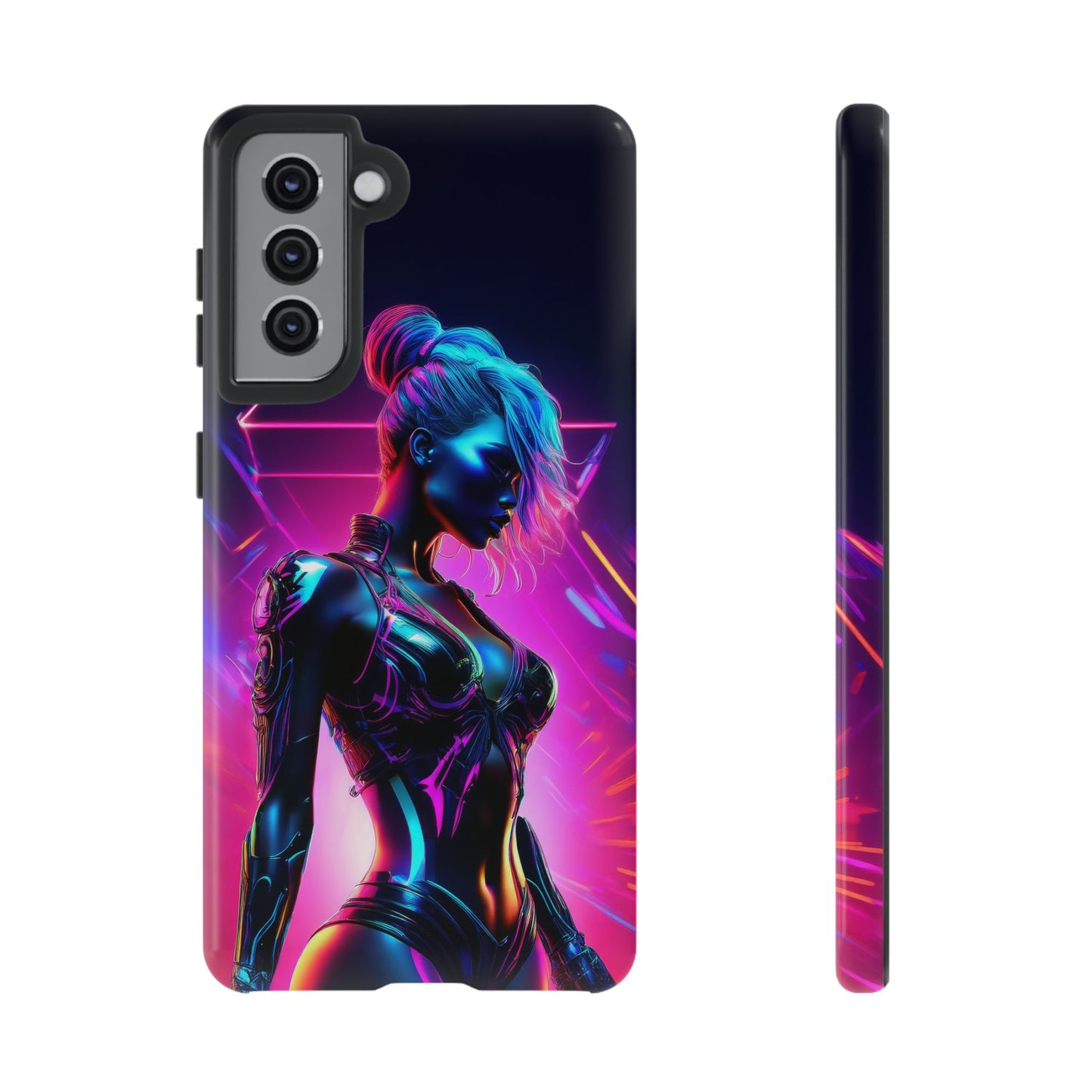 Futuristic Cyberpunk Female Cell Phone Case 017