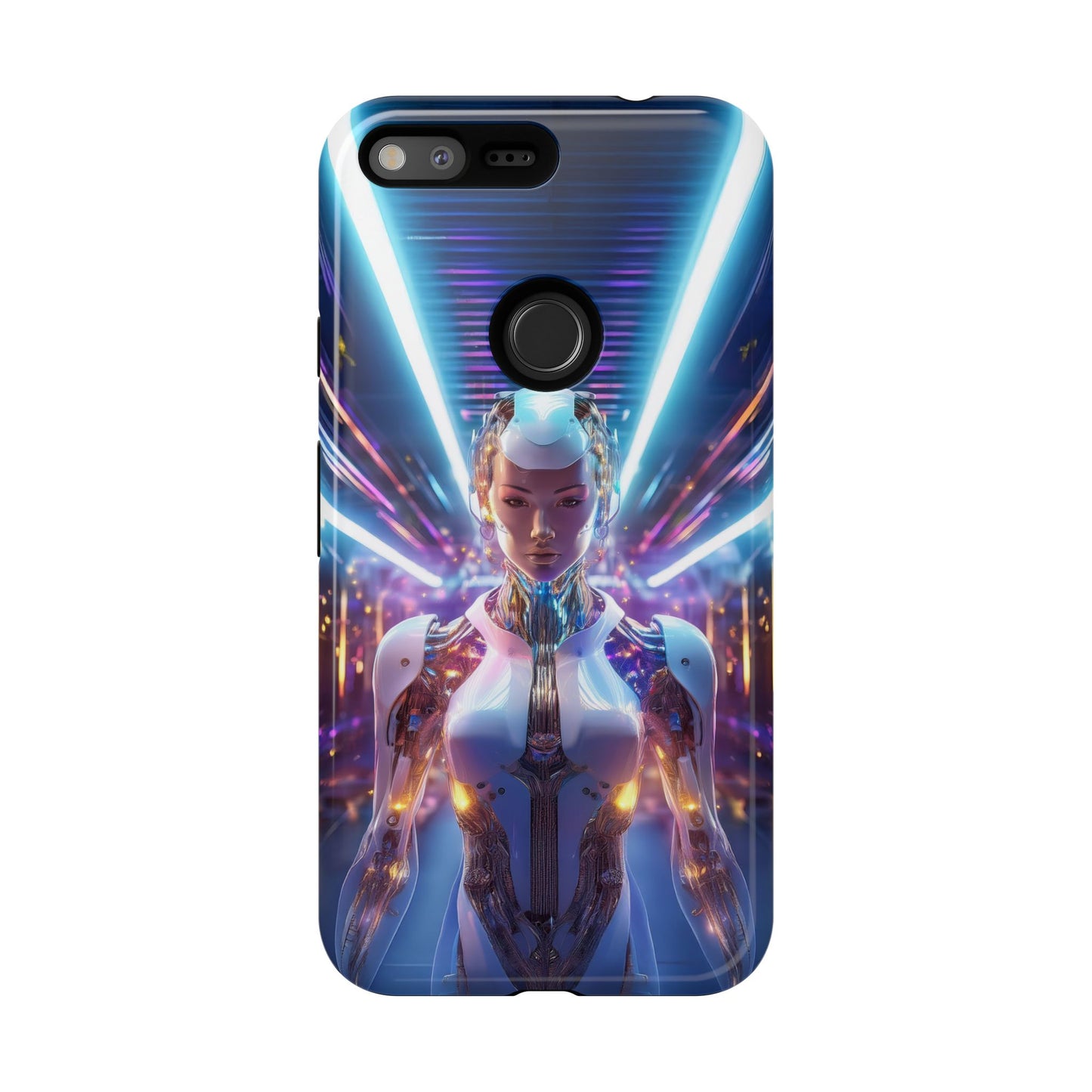 Futuristic Human Android Hybrid Cell Phone Case 007