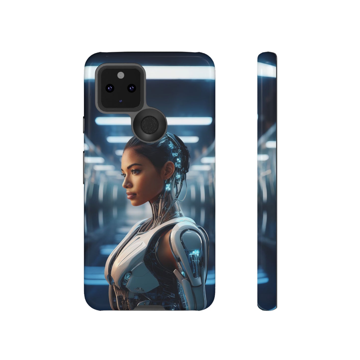 Futuristic Human Android Hybrid Cell Phone Case 002