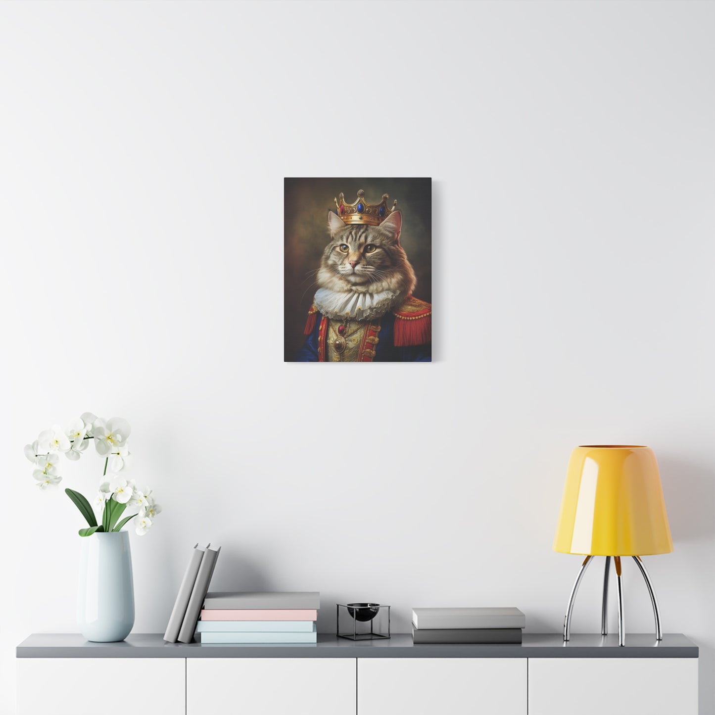 His Royal Meowjesty Canvas Art | Stretched Matte Wall Decor 003