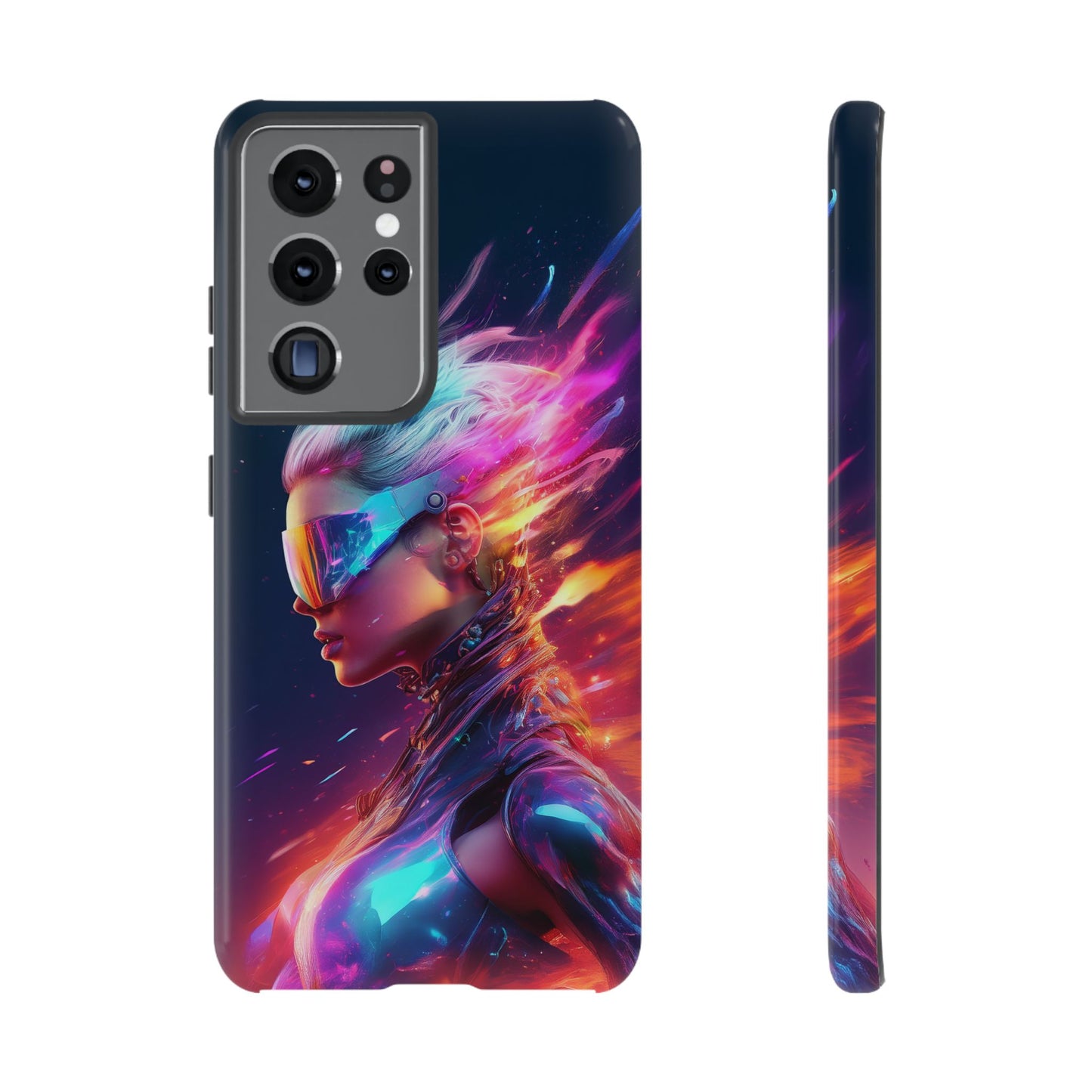 Futuristic Cyberpunk Female Cell Phone Case 025